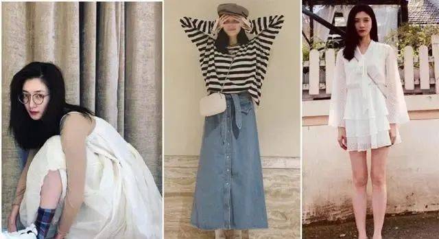 江疏影 江疏影真是白富美，露肩上衣少女裙配红唇焕然一新，33岁美得出众