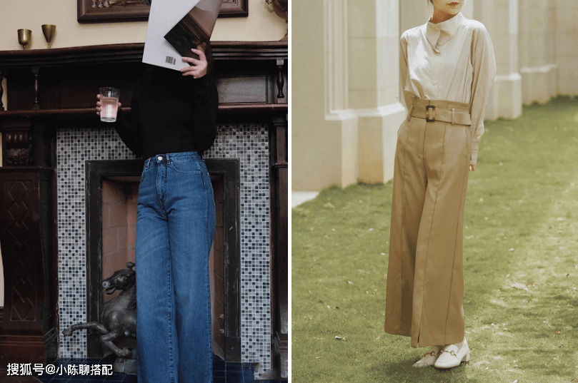 设计 衣品好的女人，秋季穿阔腿裤时都不应搭这3件上衣，太拉低气质