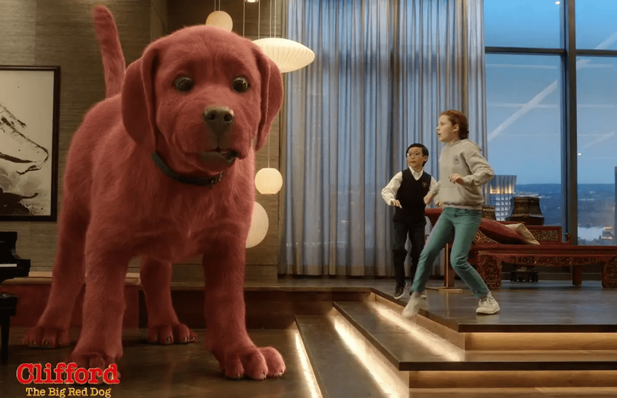 艾米丽|派拉蒙又一新片来了！大红狗高达3米似大楼，卖萌眼神惹人心疼