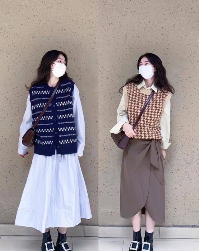 进行 秋天的正确打开方式是马甲,多种搭配方法啊,时髦又温柔!