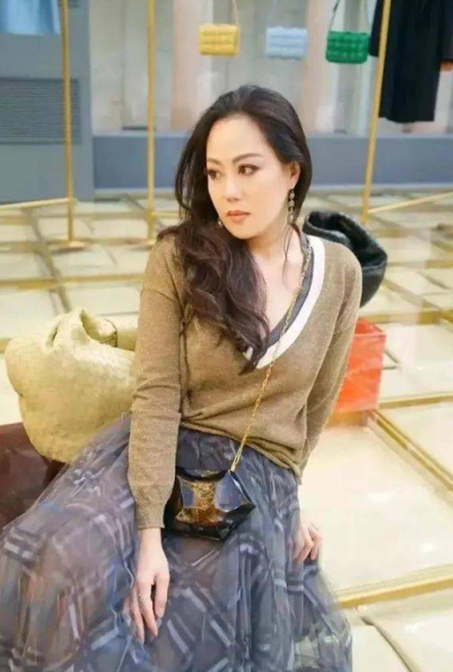 章小蕙 58岁的章小蕙身穿高定裙，一眼就看出淑女风范贵妇级人物