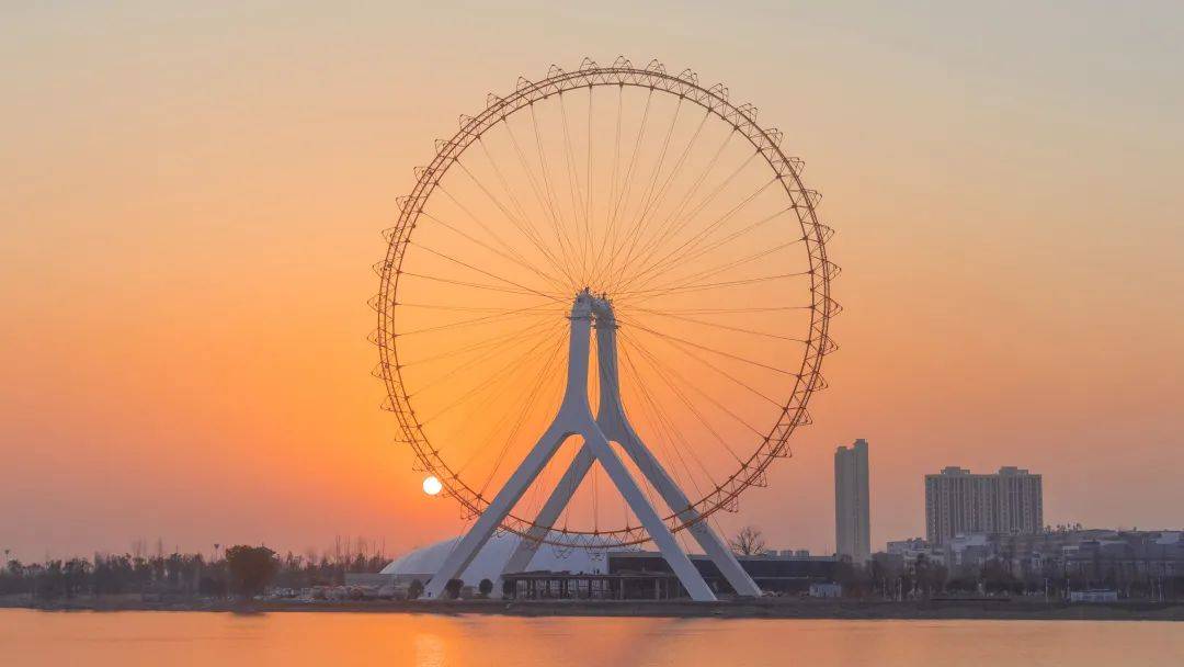 摄影:ming小余 nisi地标摄影师上饶市《日落下的琵琶湖公园摩天轮》11