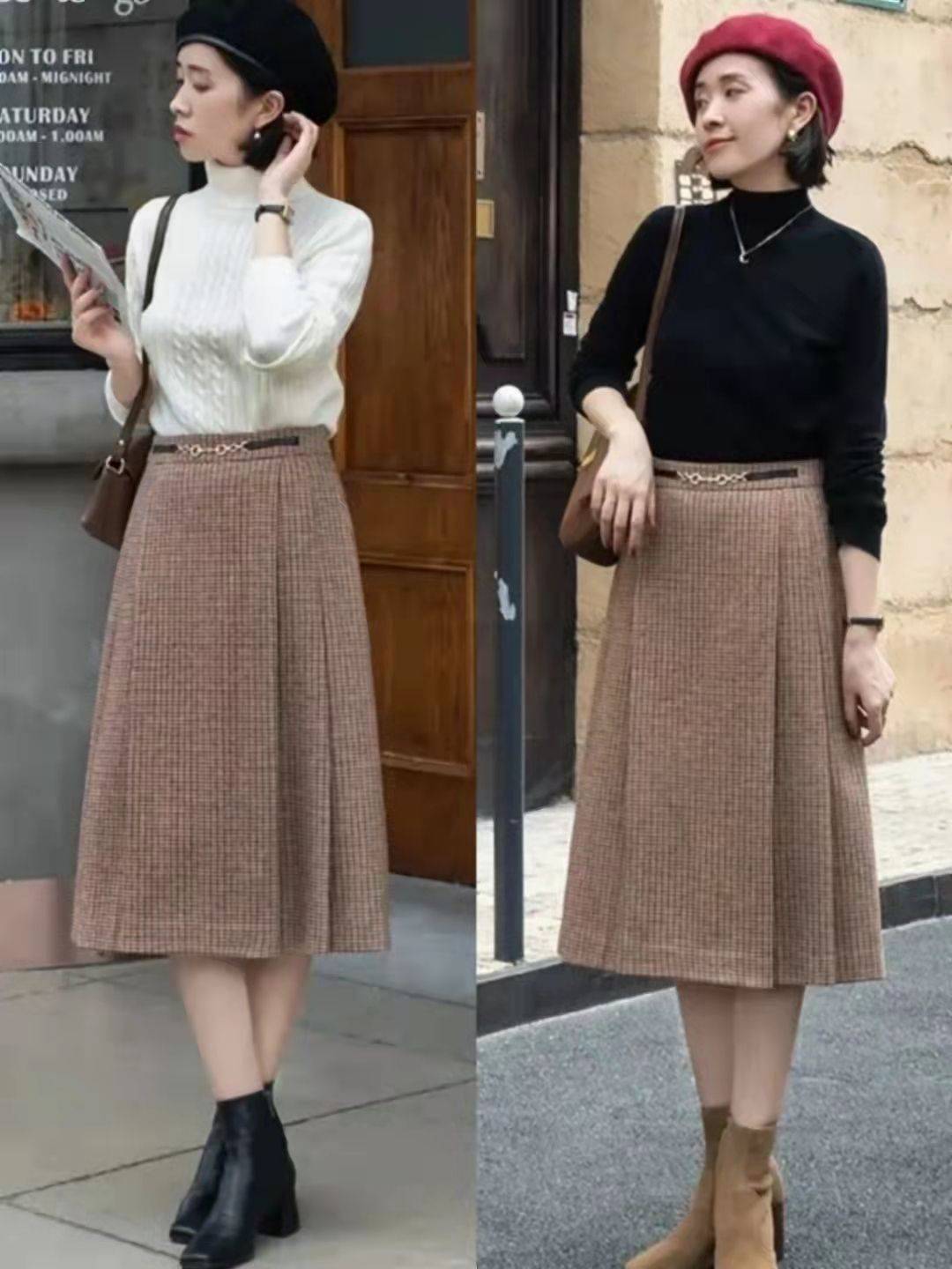 下装 初冬毛衣下面搭什么更好看？建议试试这四款下装，想不优雅都难