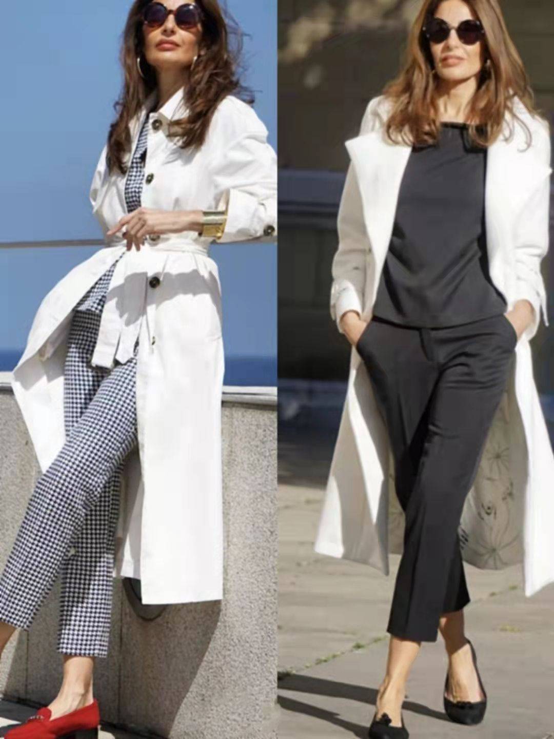 西裤 冬季外套流行“穿长不穿短”，学时尚奶奶这样穿，人人都是时髦精