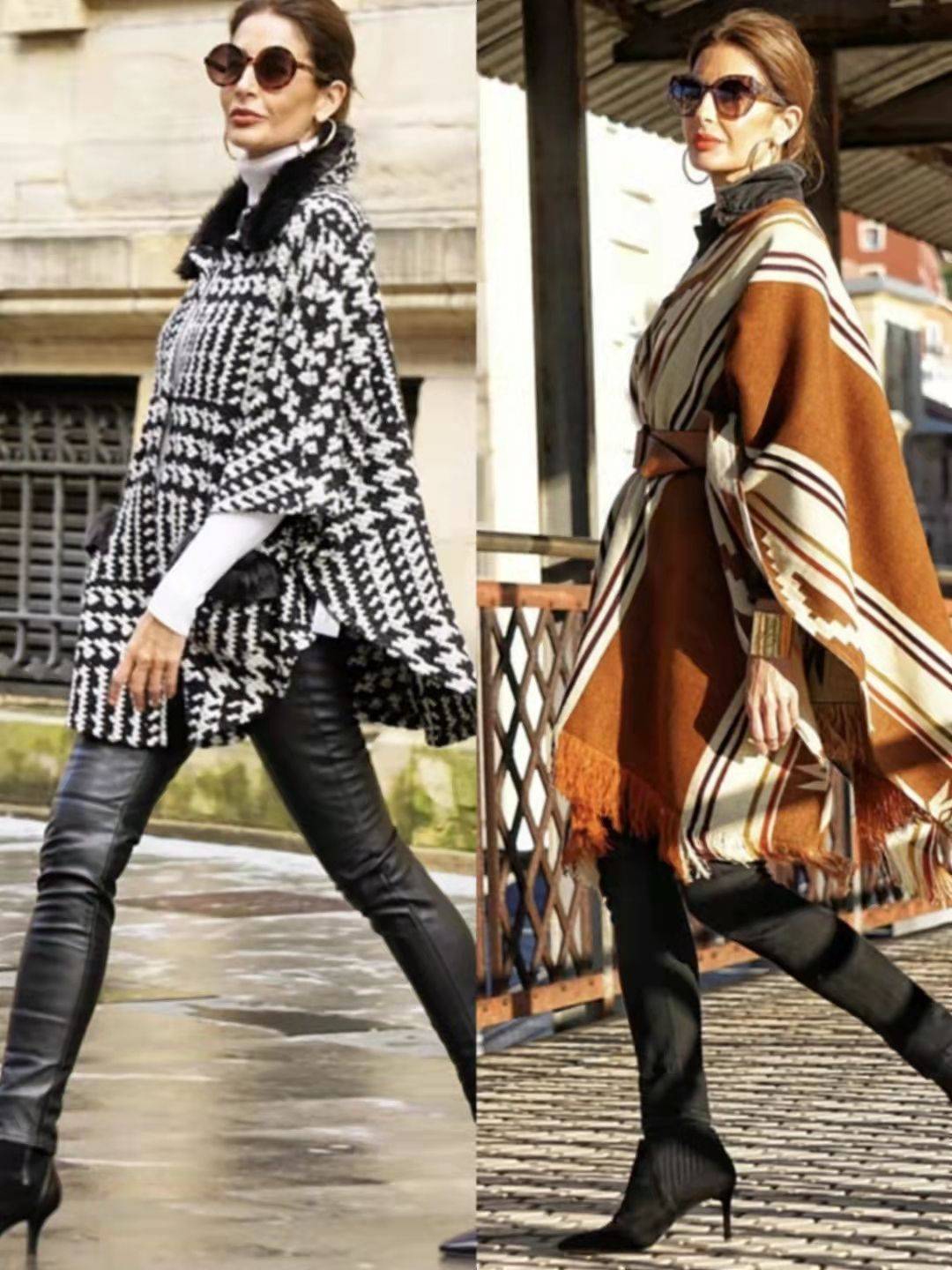 西裤 冬季外套流行“穿长不穿短”，学时尚奶奶这样穿，人人都是时髦精