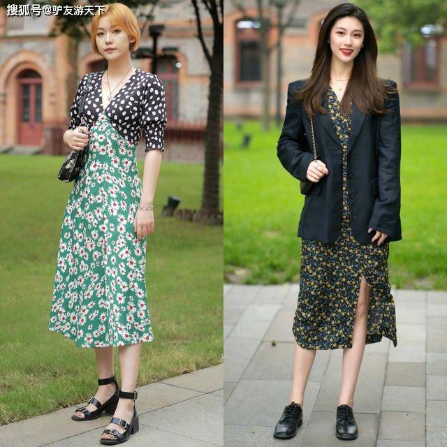 美得 人手一条的“碎花裙”，搭配这7种鞋子，让你的夏天美得与众不同
