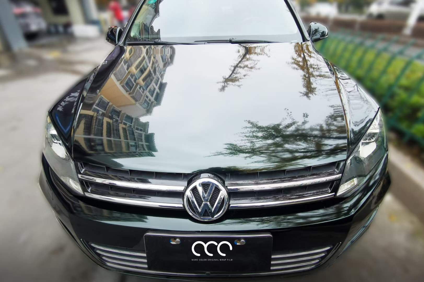 大众全车漫彩改色膜祖母石绿