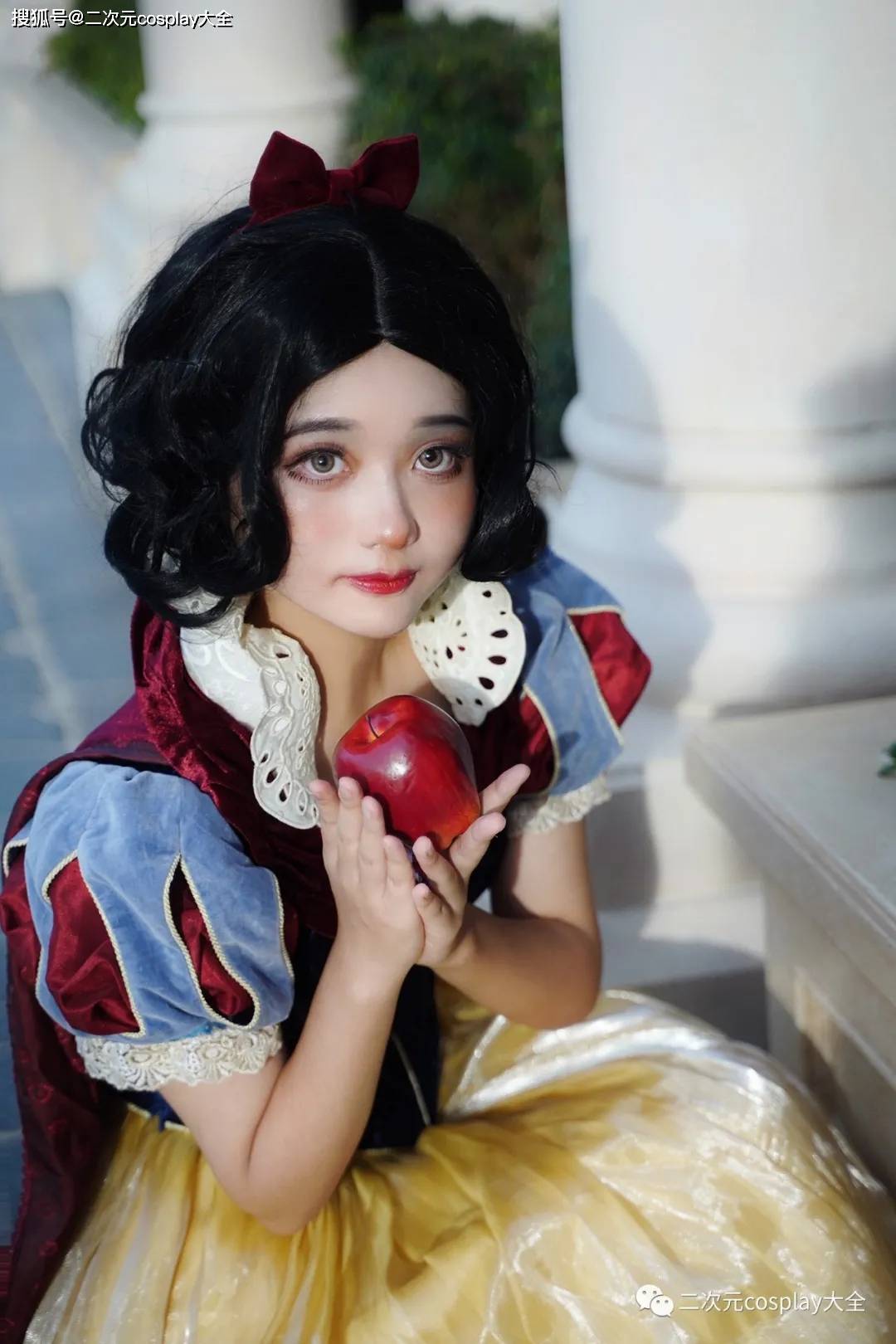 白雪公主cos,太可爱还原啦,简直就是白雪公主本人