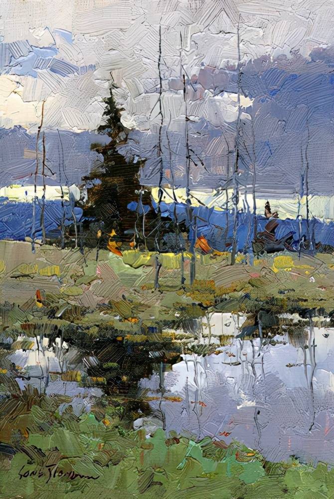 油画刀法的魅力华裔画家姜小松作品欣赏