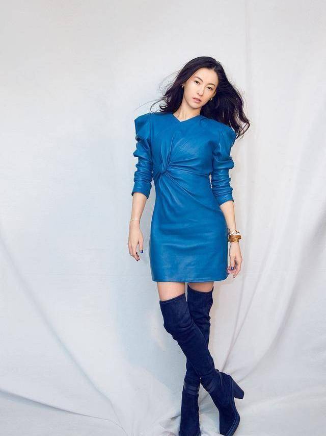 高跟鞋 张柏芝的身材太“保鲜”，40岁仍有傲人比例，穿皮裙好抢眼