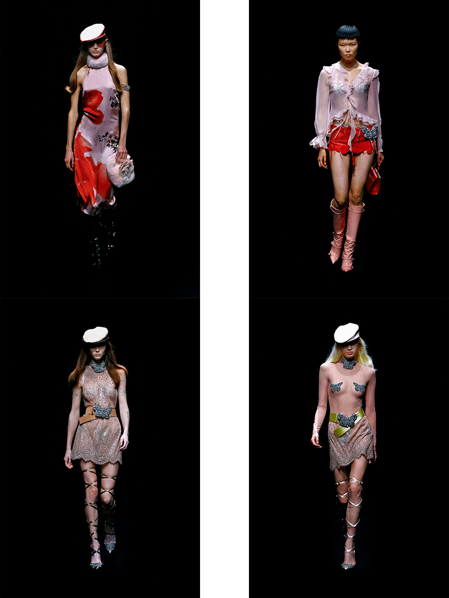 视觉 Blumarine 2021秋冬,虽然不太暴露,不过还是更多了一些怀旧与性感