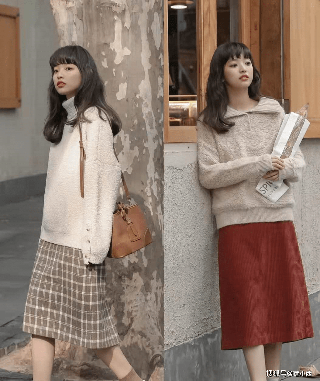 颜色 建议30+女性多穿“毛呢半身裙”，掌握3个搭配要点，时尚又显气质