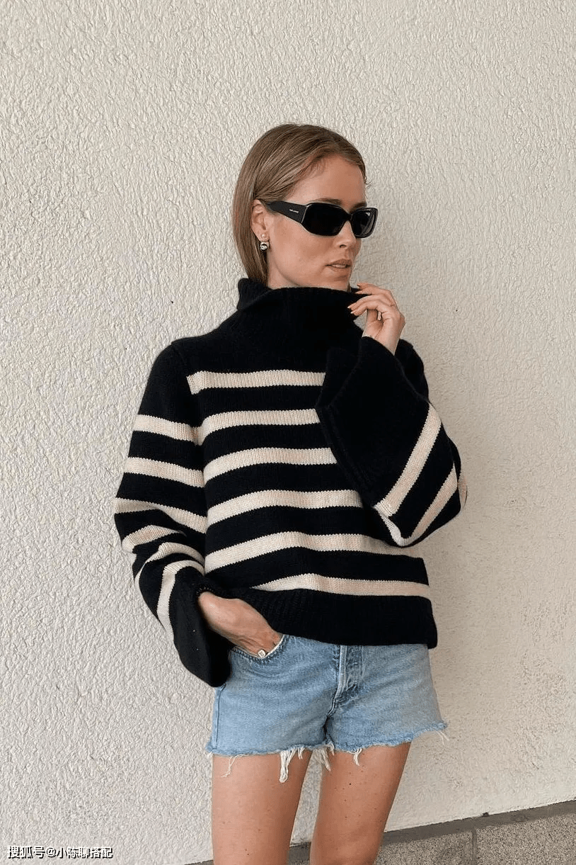 条纹 秋冬必买的毛衣，只推荐这一件，穿10年都不过时