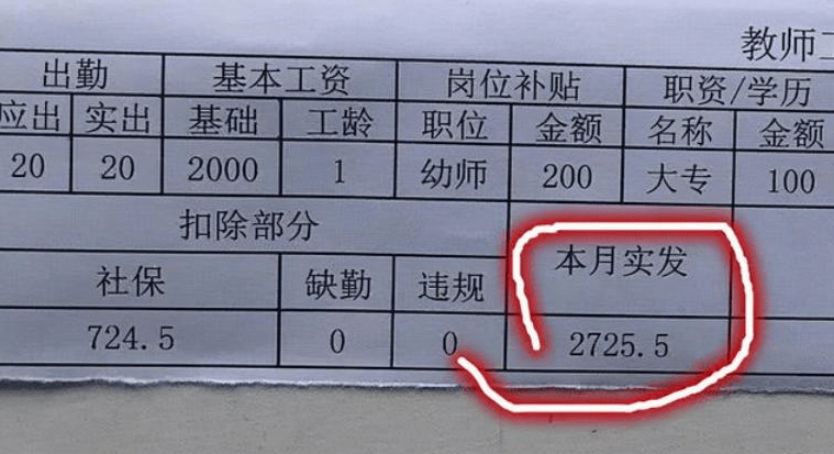 能力|幼儿园老师晒“天价”工资单，年薪叫人难相信，为何老师还总哭穷