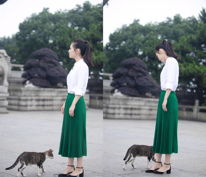 设计 吴倩美上央视“大换脸”，白衬衫配马尾减龄俏皮，仍能媲美小默笙