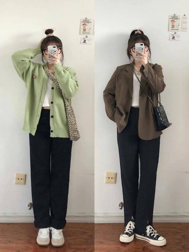 小个子 秋天，掌握这18套休闲系穿法，显高还很舒适，小个子也能穿