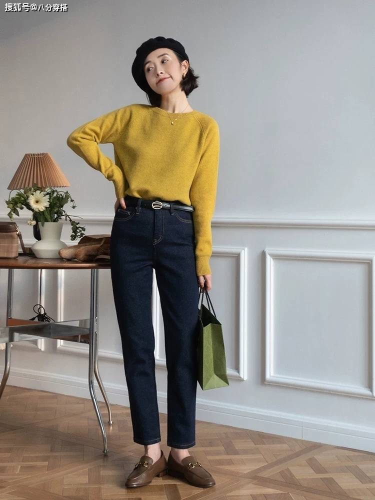 颜色 这些才是真正洋气的针织衫穿搭,保暖舒适又显气质,显白又有活力