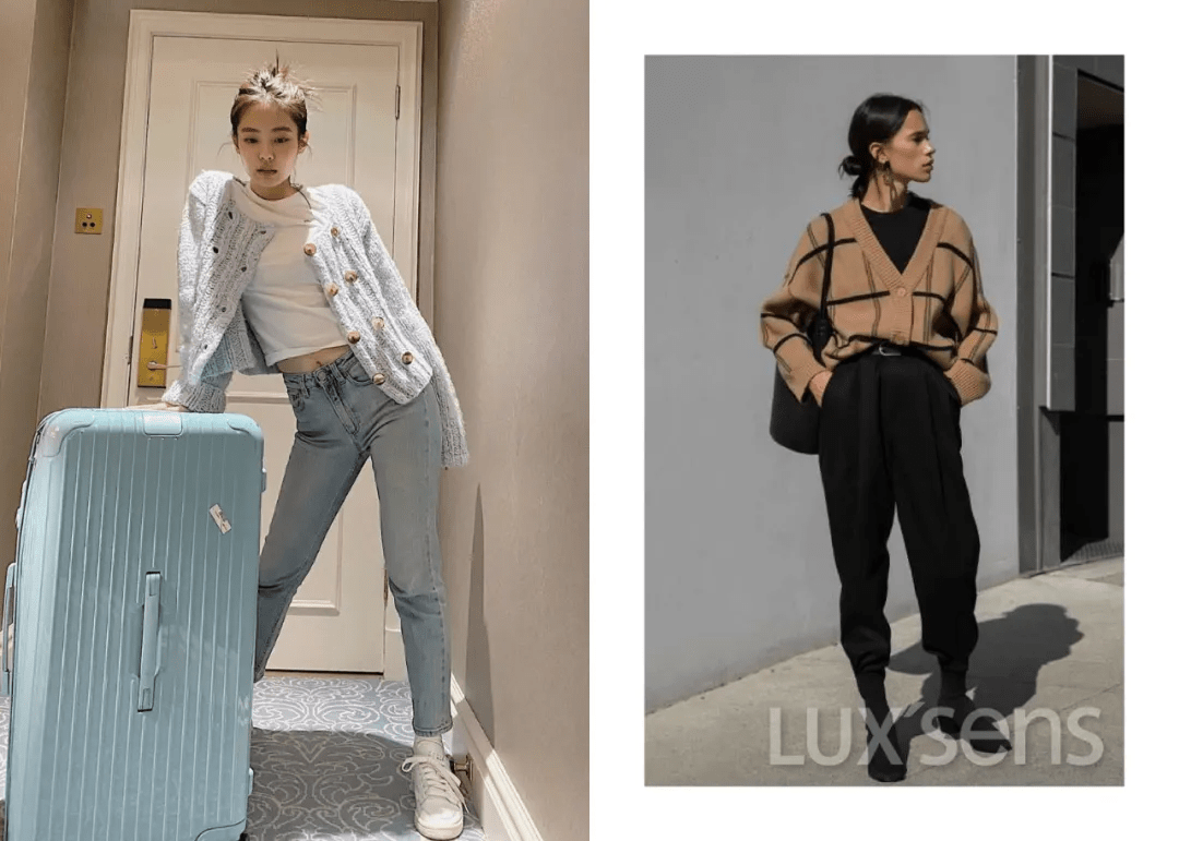 开衩 今年针织开衫这么穿，时髦炸了！