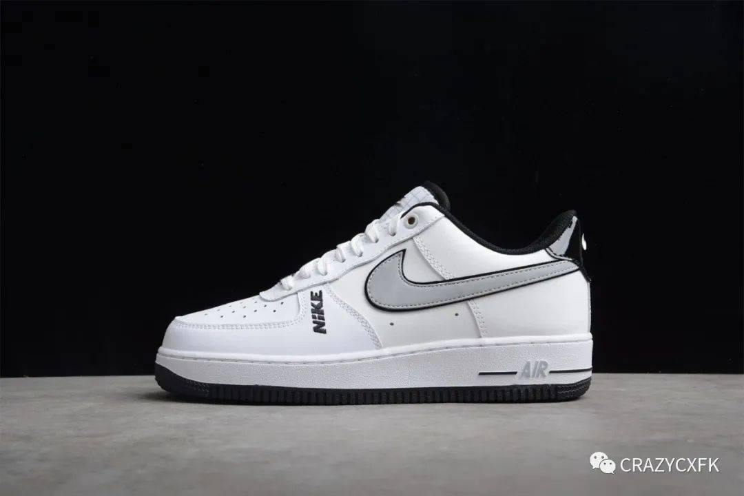黑色 耐克空军一号黑白漆皮 Nike Air Force 1 空军一号低帮运动板鞋