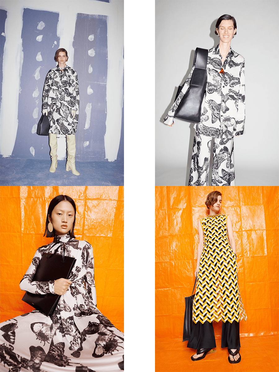 颜色 Jil Sander 2021秋冬，不安的元素更为有趣，拥抱戏剧性时尚