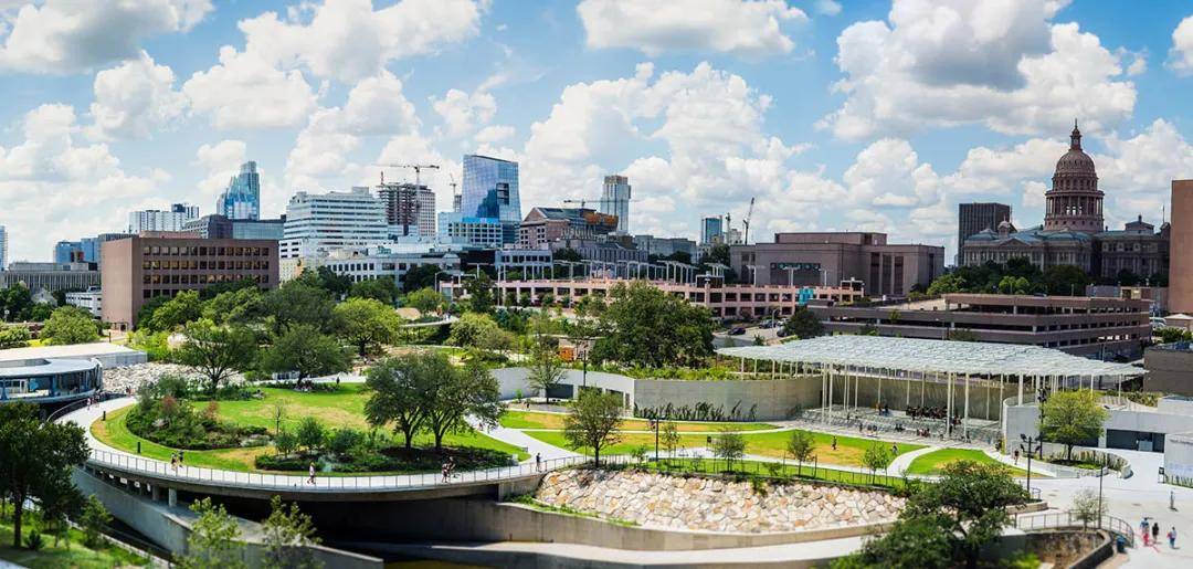 滑铁卢公园奥斯汀的绿色多功能休憩地