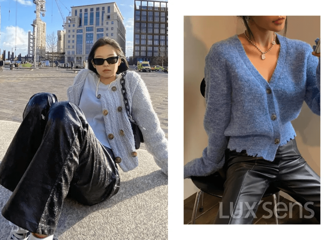 开衩 今年针织开衫这么穿，时髦炸了！