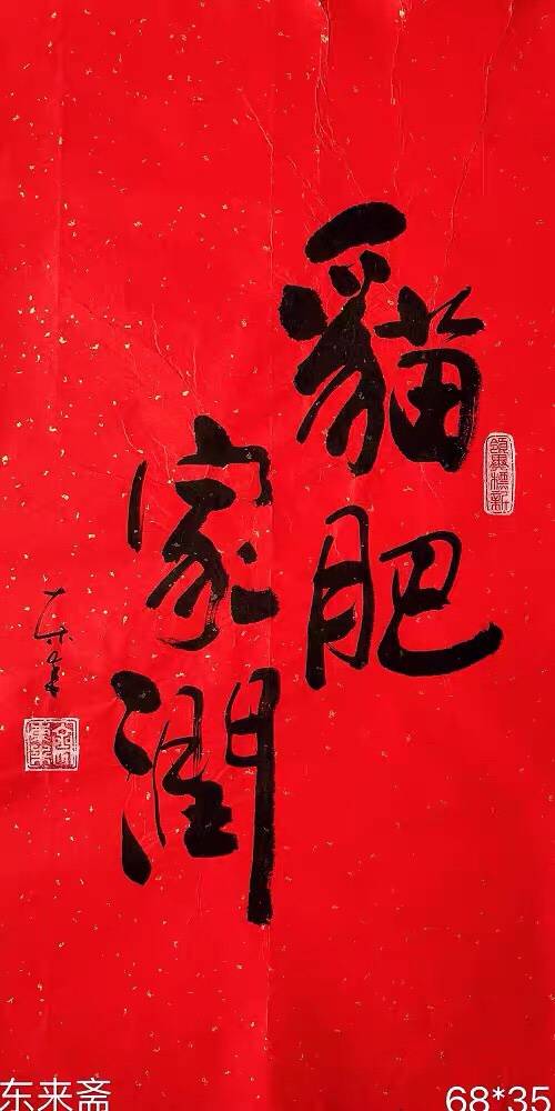 崔振东名家手写书法真迹定制装饰挂画办公室客厅字画茶室猫肥家润