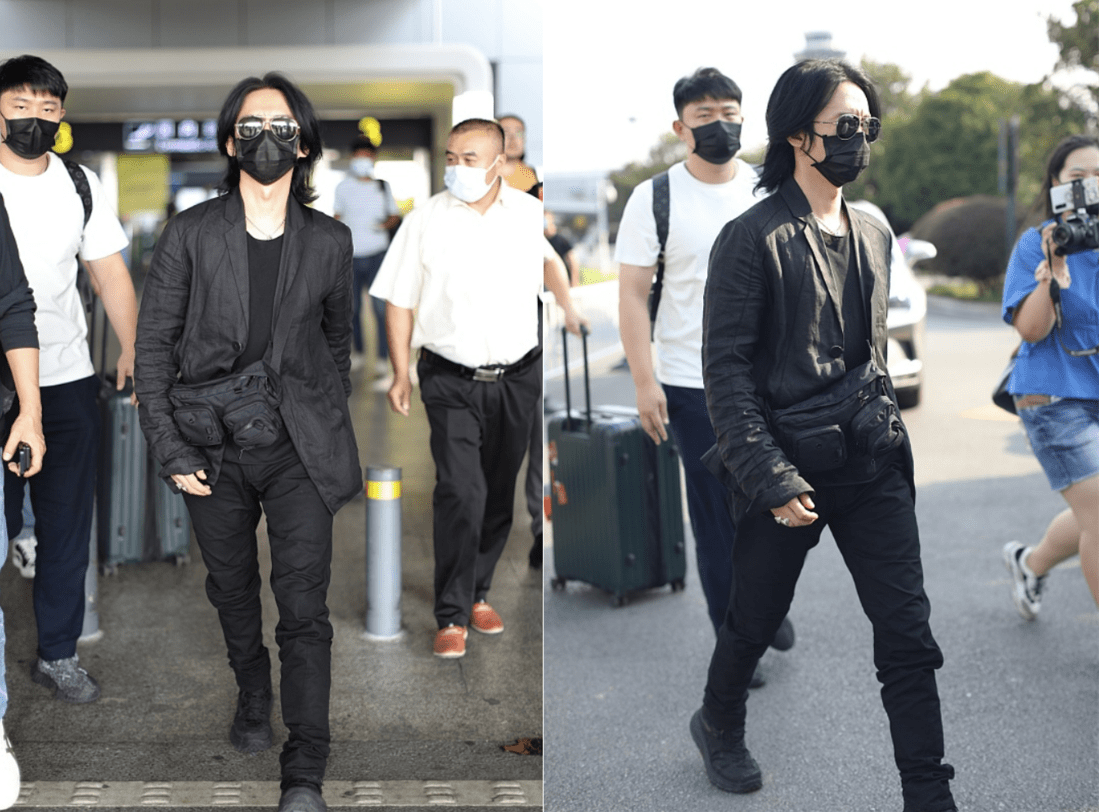 卫衣 “哥哥”张淇不愧是黑豹乐队主唱，穿纯黑色服装带着摇滚范，真酷