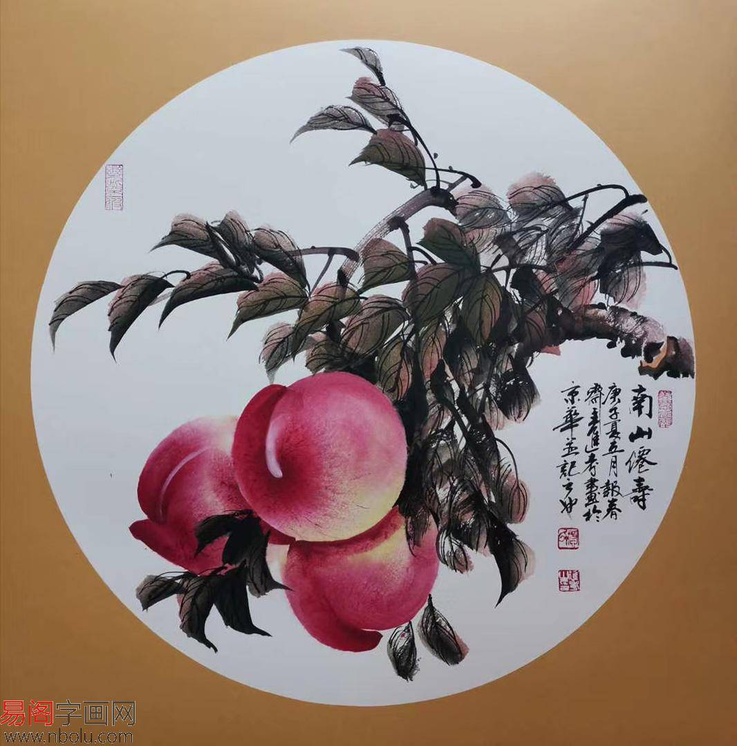 观徐振东的国画桃子 如同走进了“天宫的蟠桃园” - 哔哩哔哩