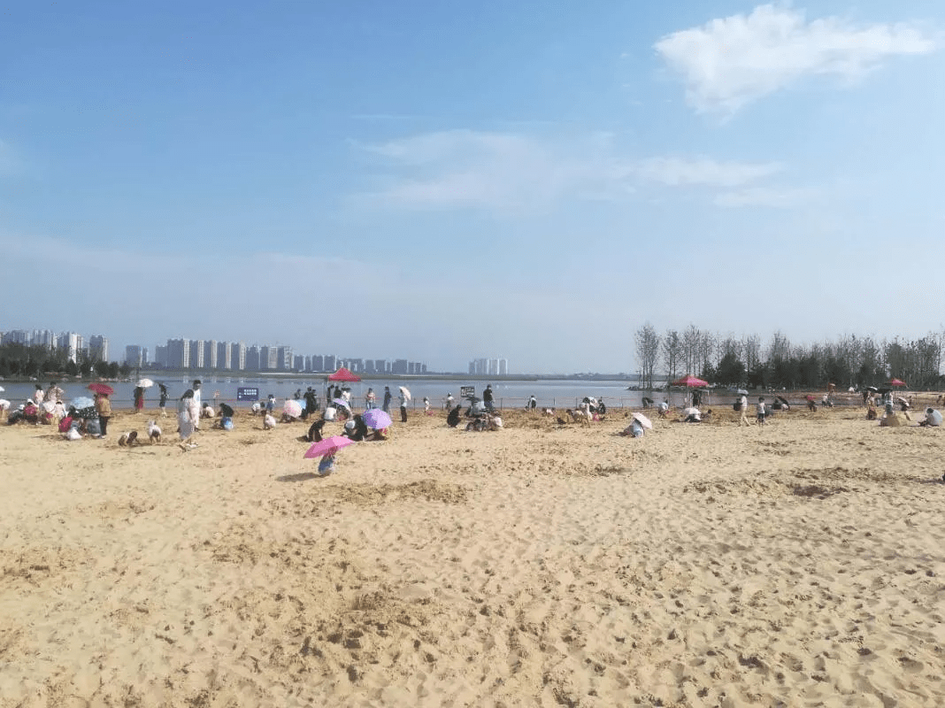 太原晋阳湖公园沙滩浴场暂时关闭
