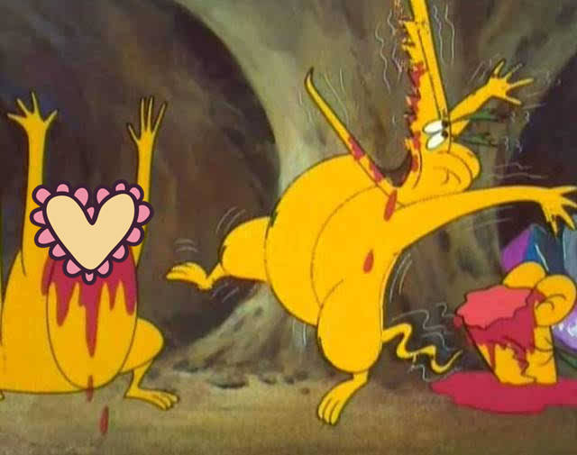 被砍下血淋淋的老鼠尾巴等等:不过,当时《邋遢大王奇遇记》的剧情在