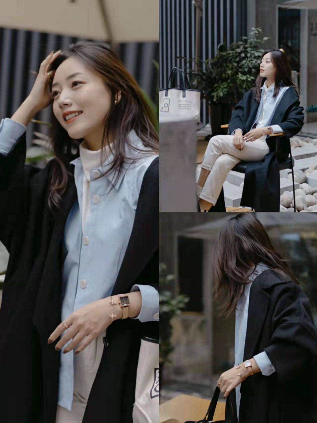 颜色 25-30岁轻熟的小姐姐:大衣配黑白与分层穿搭突显独特魅力与韵味