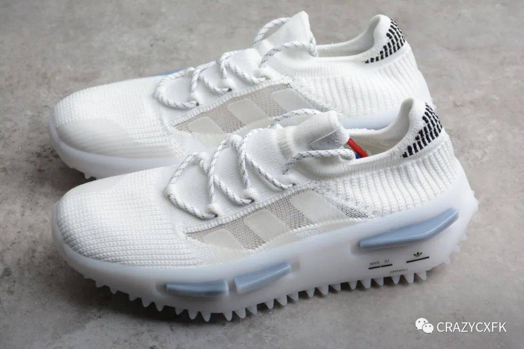 阿迪达斯 阿迪达斯 Adidas NMD Edition Cloud White S1 针织白灰蓝袜套式运动鞋