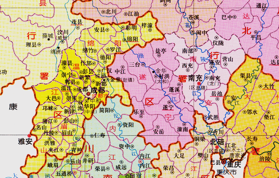 四川省的區劃調整18個地級市之一德陽市為何有6個區縣