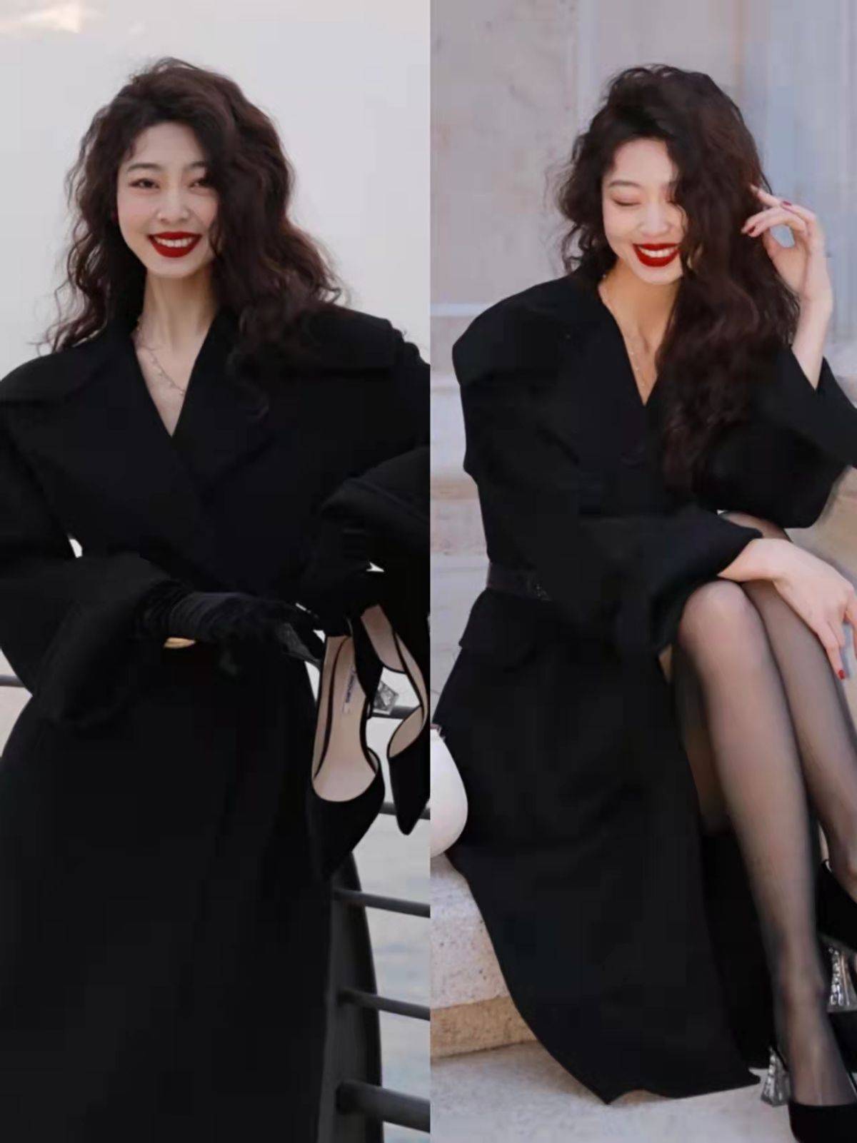 颜色 25-30岁轻熟的小姐姐:大衣配黑白与分层穿搭突显独特魅力与韵味