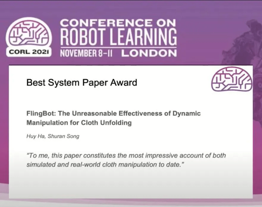 CoRL 2021奖项公布，MIT华人博士生获最佳论文，本科毕业于上交大、清华