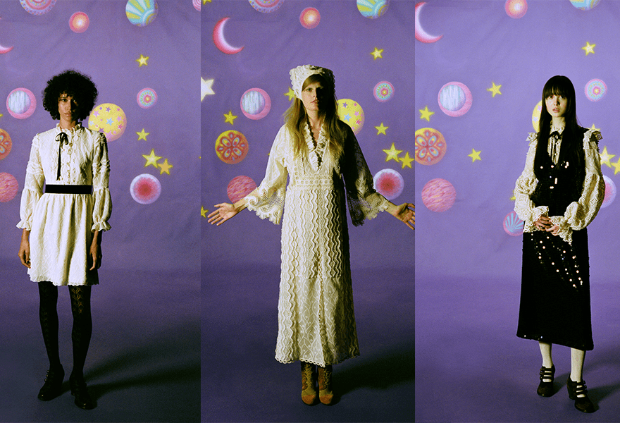 对比 Anna Sui 2021秋冬，甜美的时尚，有了更新的宽度