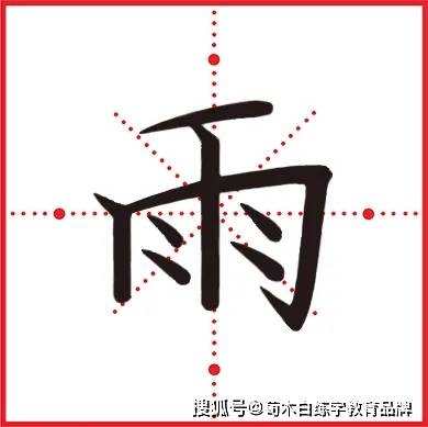 荀木白练字 千字文36 雨 未雨绸缪 汉字