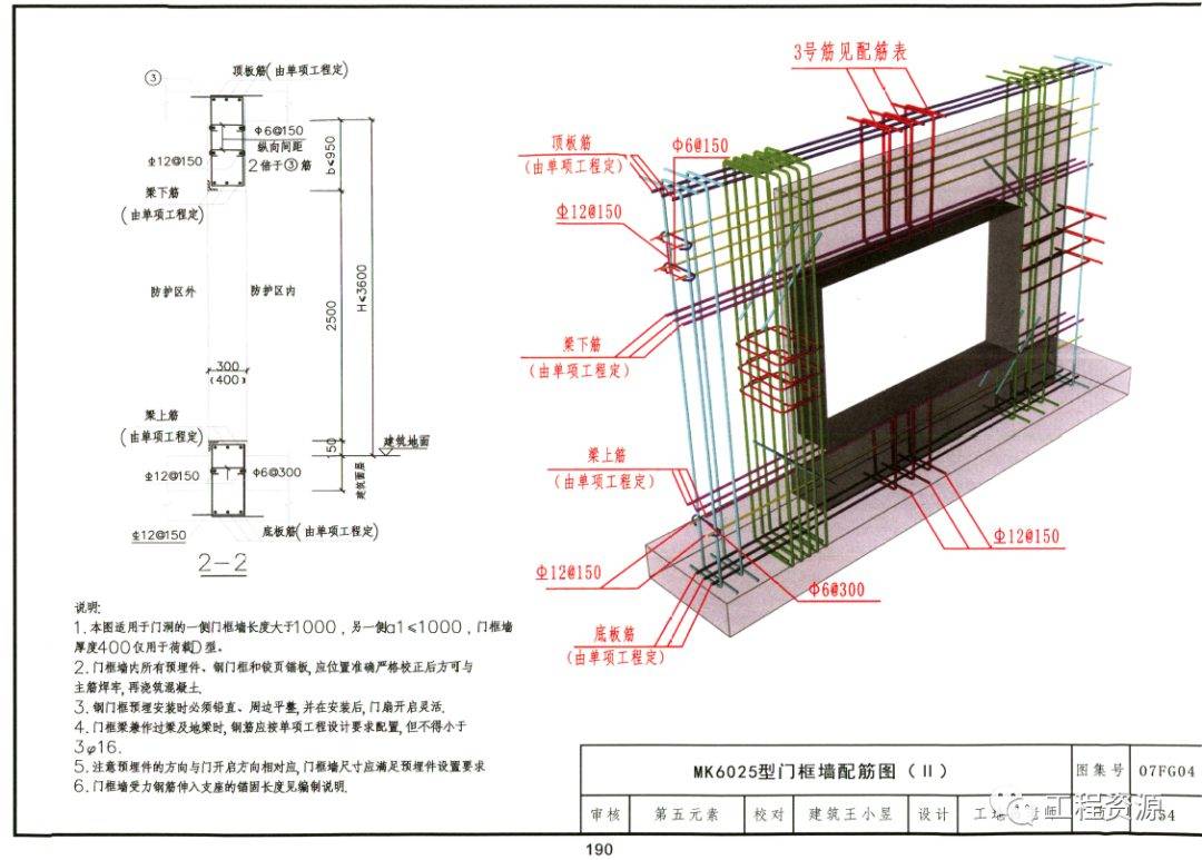 三维彩色bim人防图集详解三维人防结构立体图集07fg0105文末下载