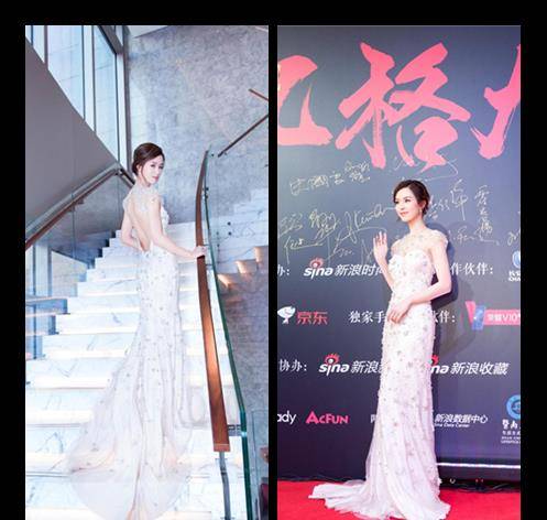 王语嫣 文咏珊真的不像“王语嫣”，出席活动穿的很大胆，后背曲线让人着迷