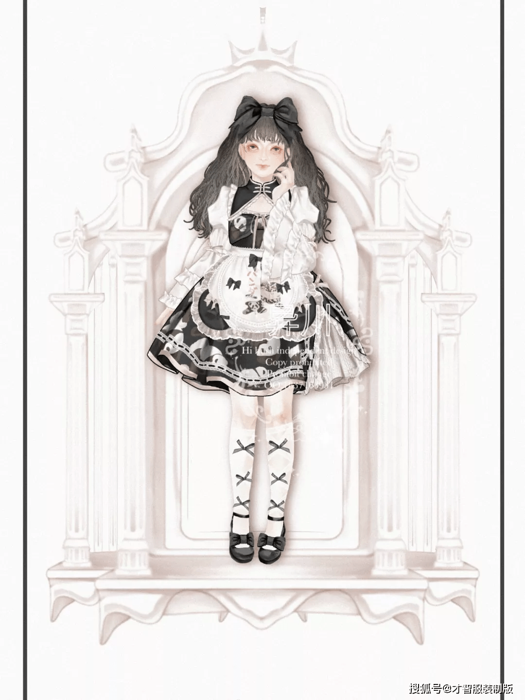 Lolita Lolita洛丽塔/哥特风平面款式图