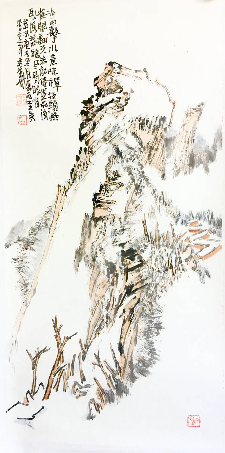 「作品欣赏」水墨逸情,山水清逸,画家高胜雨作品欣赏_峭峰