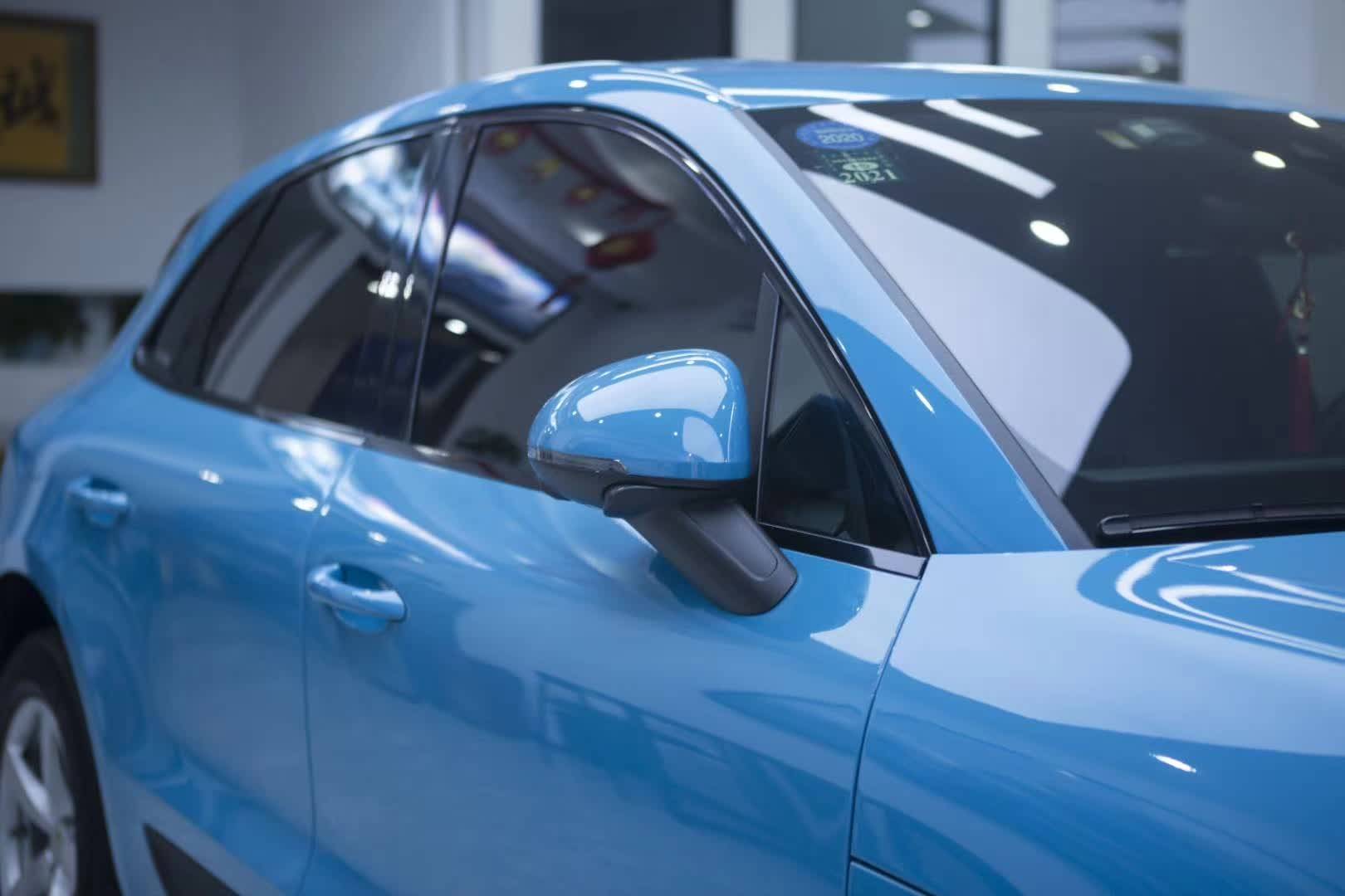 保时捷macan汽车贴膜ichangericr改变者迈阿密蓝pet