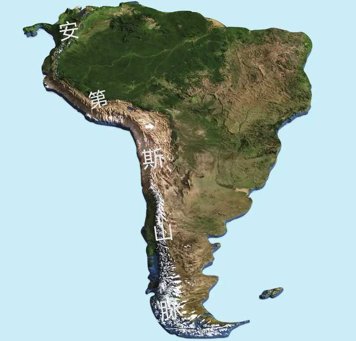 安第斯山世界最长海洋中有条山脉纵贯了四大洋是赤道的两倍长