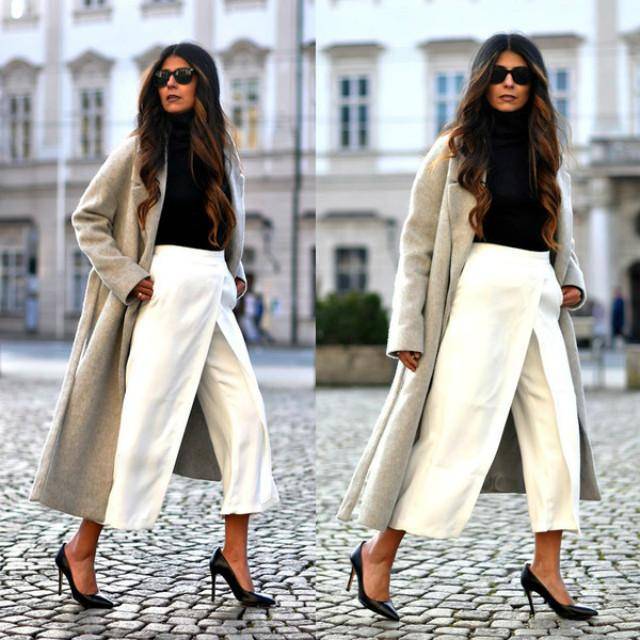 设计 别再穿打底裤配裙子了!今年流行一种裤子叫“裤中裙”,遮肉百搭