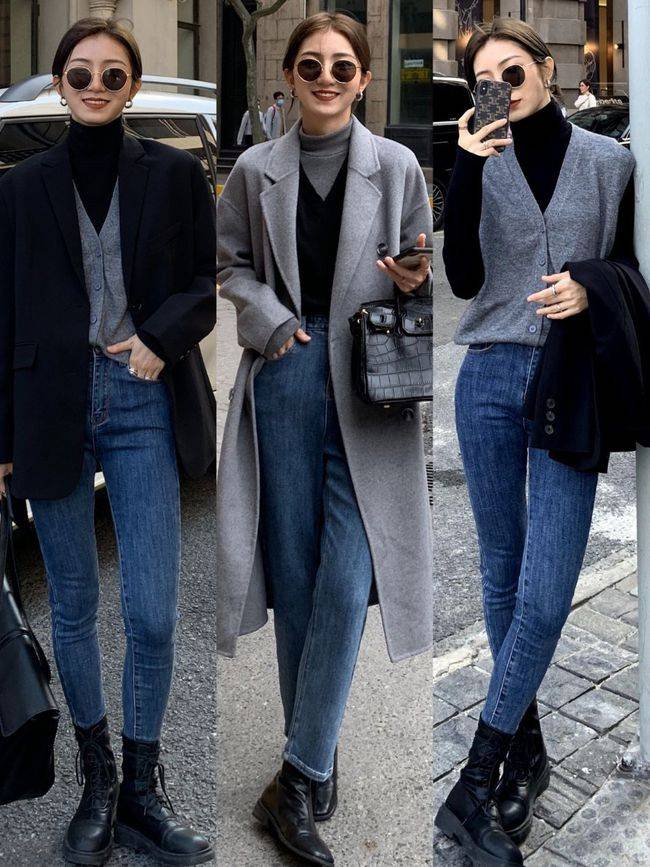 姐妹 衬衫与针织衫都是秋冬季节里比较时髦的单品