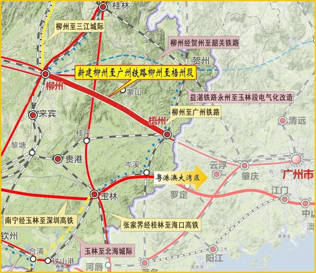 柳梧铁路自柳州枢纽进德站引出,向东南经来宾市象州县,武宣县,贵港市