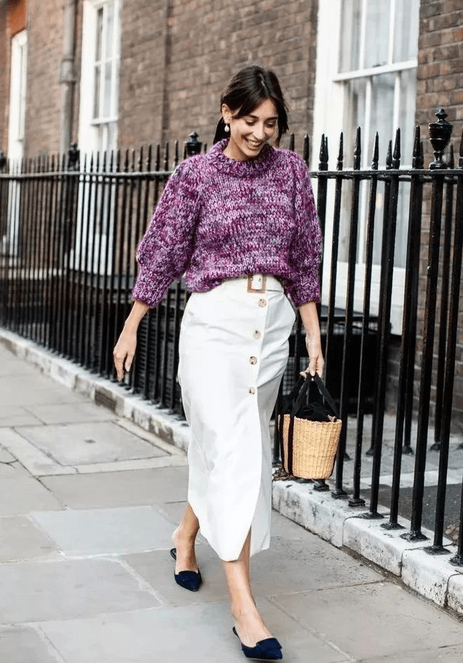 宝典 女星们都爱的冬季慵懒法！大毛衣+半裙，温柔气质女人必备宝典