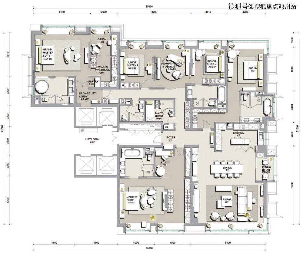 (e户型 415㎡)▲户型图 (f户型 371㎡)7878北京朝阳区《东直门8号