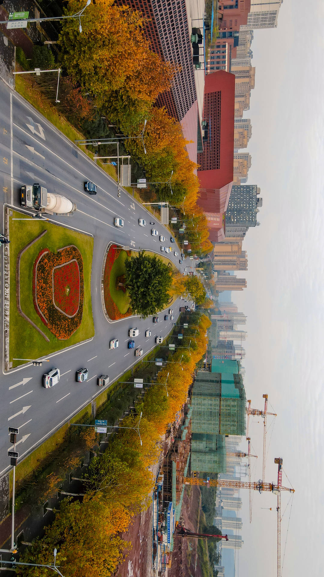 摄影师武孔波多图实拍西部重庆科学城秋色真黄了太美啦